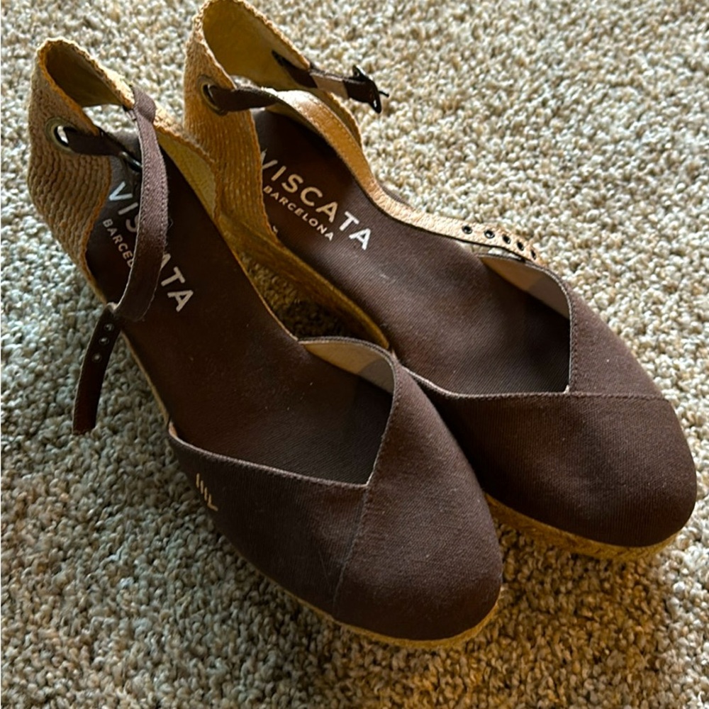 VISCATA Barcelona Pubol canvas Wedge Espadrilles Size 41 (9.5-10)